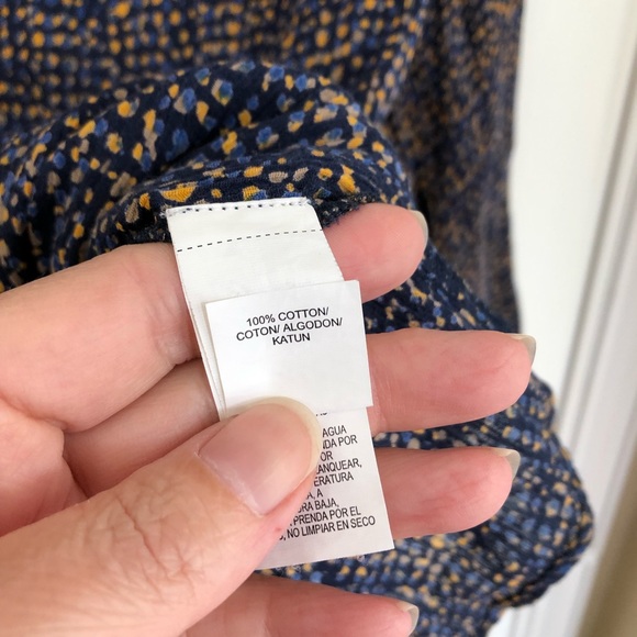 🥳HOST PICK🥳 Lucky Brand blue and gold lightweight blouse - Picture 10 of 11